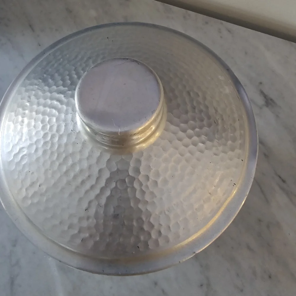 Hammered Silver Ice Bucket Bar Vintage Metal Italy